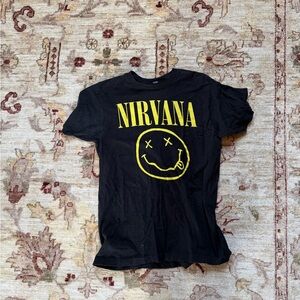 NIRVANA Black and Yellow Short Sleeve Tee
